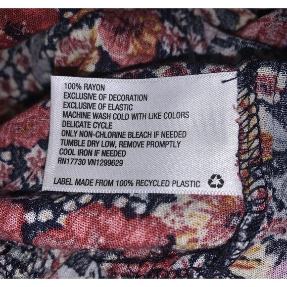 Knox Rose Red Blue Floral Tiered Peasant Boho Long Short Sleeve Maxi Dress XXL - Picture 9 of 13